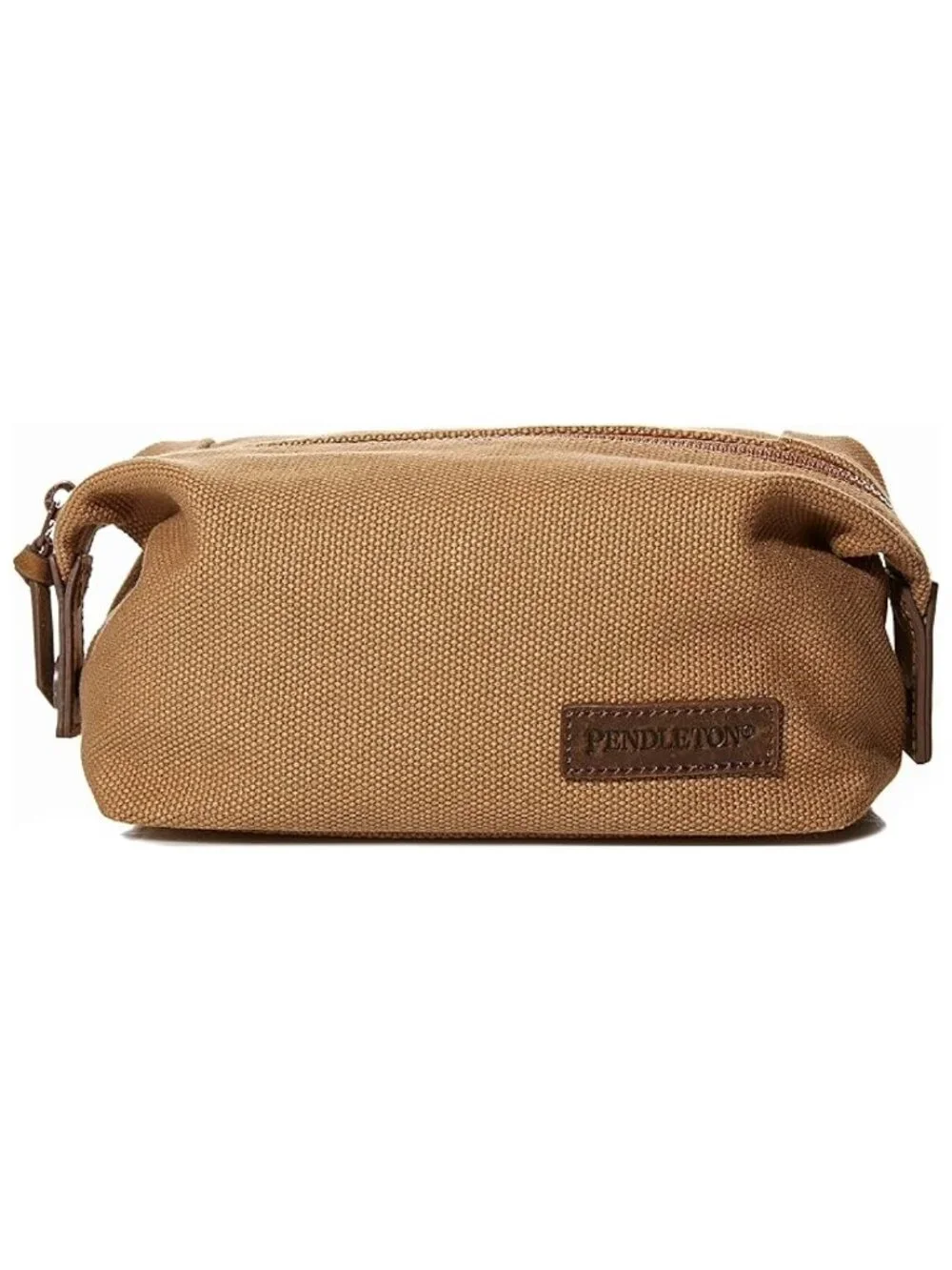 Pendleton Harding Travel Pouch Highland Peak Tan Canvas Wool Zip Bag NWT